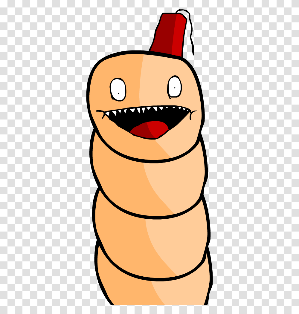 A Giant Worm With A Fez, Teeth, Mouth, Face Transparent Png