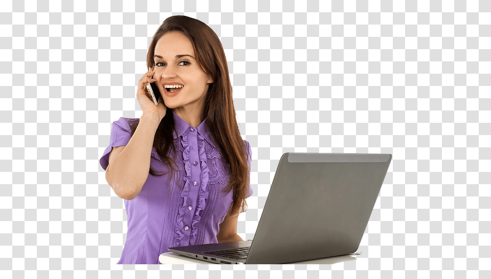 A Girl And Her Laptop Live Chat Support Girls, Person, Human, Pc, Computer Transparent Png