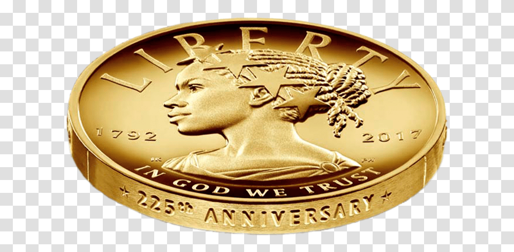 A Gold Coin From The Us Mint Liberty 2018 Gold Coin, Birthday Cake, Dessert, Food, Money Transparent Png