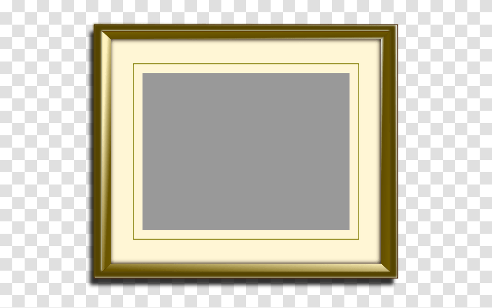 A Golden Frame Free Download Vector, Monitor, Screen, Electronics Transparent Png