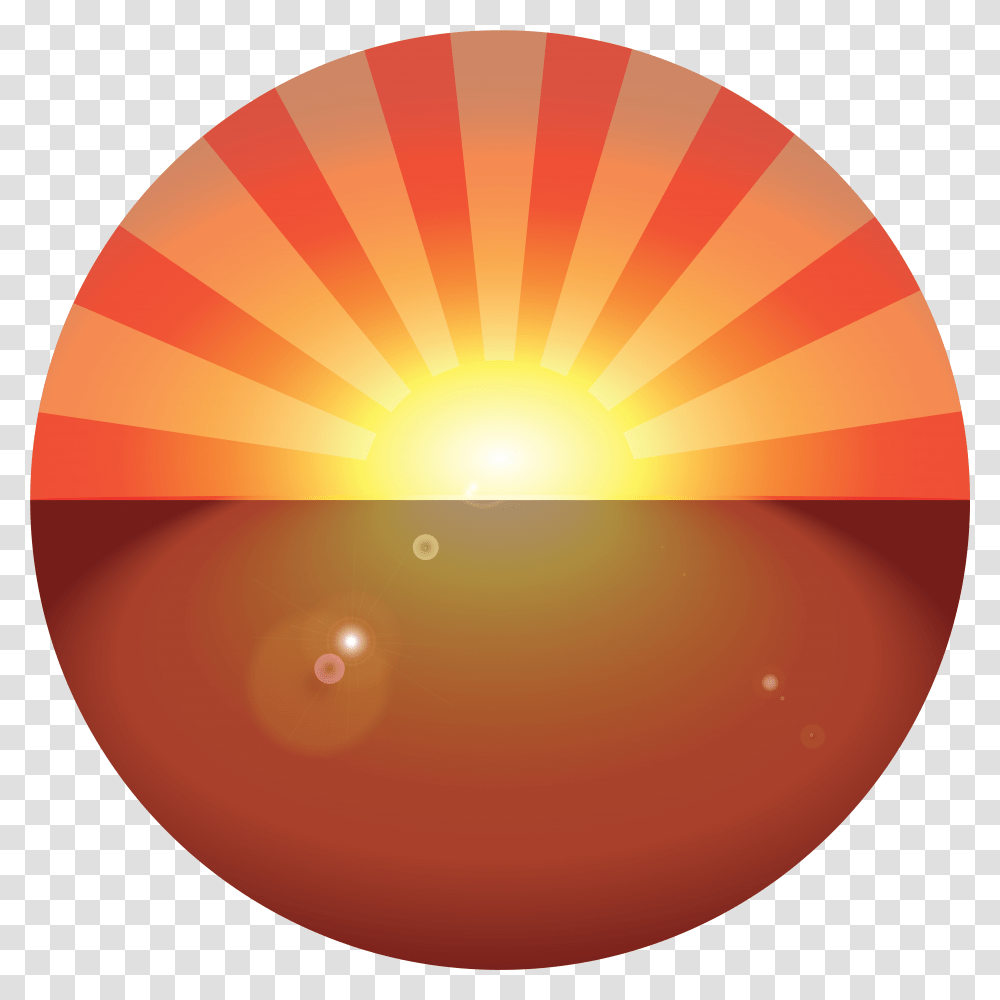A Golden Hour Represented With Warm Colors Circle, Sun, Sky, Outdoors, Nature Transparent Png