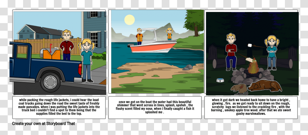 A Good Boat Trip Storyboard By 25jle001 Cartoon, Person, Bus, Vehicle, Transportation Transparent Png