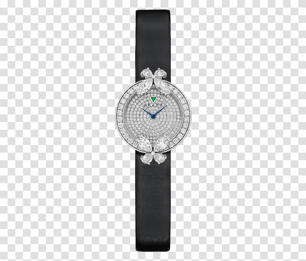 A Graff Butterfly Ii Diamond Ladies Dress Watch With, Clock, Analog Clock, Wall Clock, Clock Tower Transparent Png