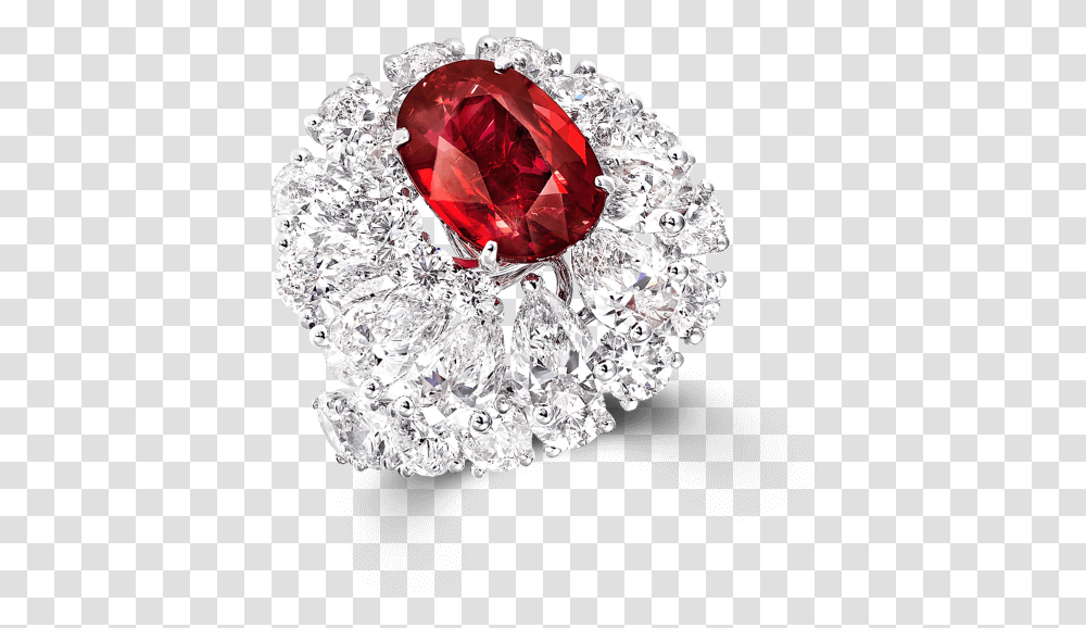 A Graff Ruby And Diamond Ring Featuring A Oval Shape Graff Oval Ruby Ring, Gemstone, Jewelry, Accessories, Accessory Transparent Png