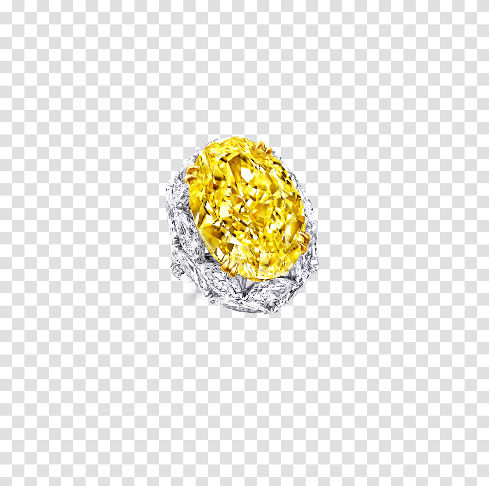 A Graff Yellow And White Diamond Ring Featuring A Fancy Graff Ov Shape Diamond Ring, Accessories, Accessory, Jewelry, Gemstone Transparent Png
