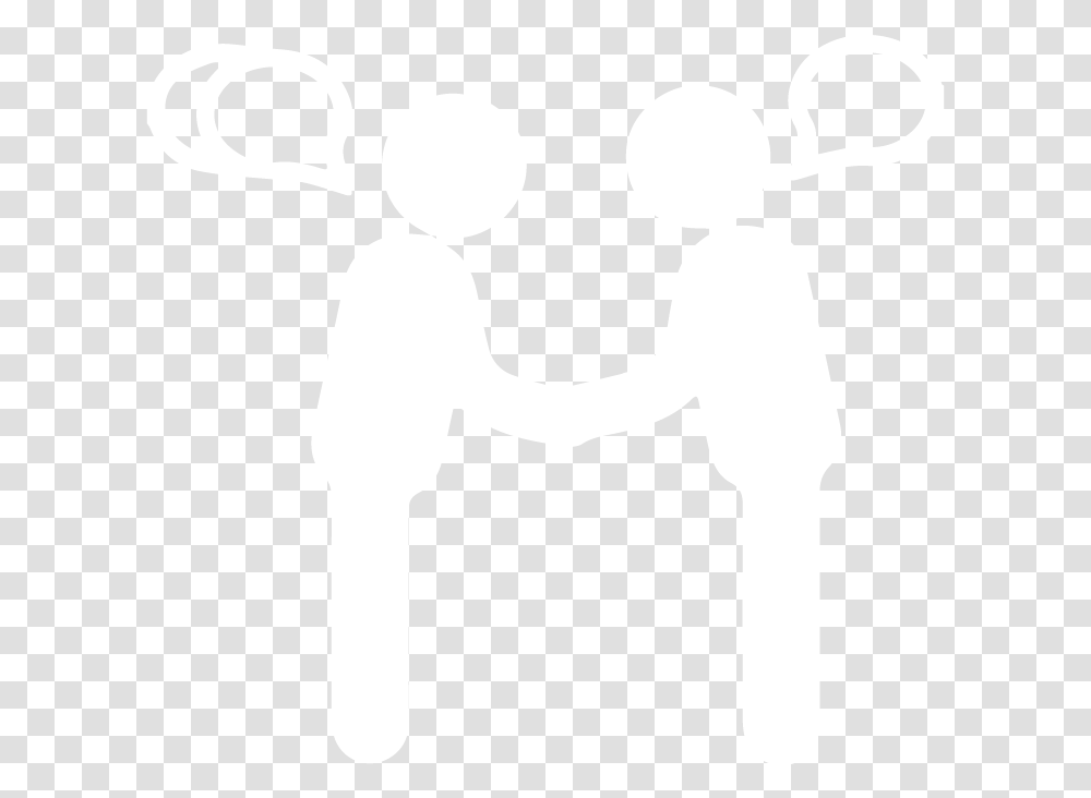 A Graphical Icon Of Two People Shaking Hands And Greeting People Shaking Hands Icon White, Stencil Transparent Png