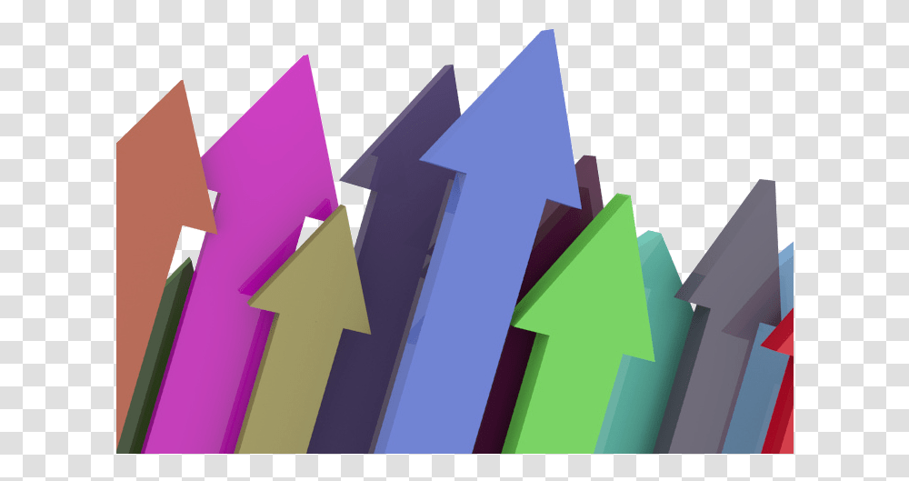 A Group Of Colored Arrows Pointing Up Arrows Going Up, Purple, Triangle Transparent Png