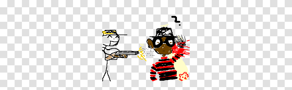 A Guy Killing A Black Nerdy Freddy Krueger Drawing, Hand, Weapon, Weaponry, Bomb Transparent Png