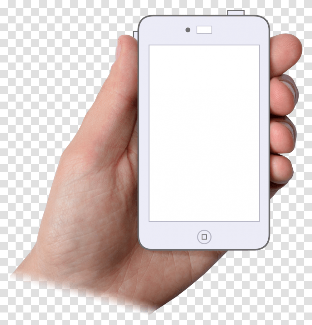 A Hand Holding An Illustrated Generic Mobile Phone Phones Animation, Person, Human, Electronics, Cell Phone Transparent Png