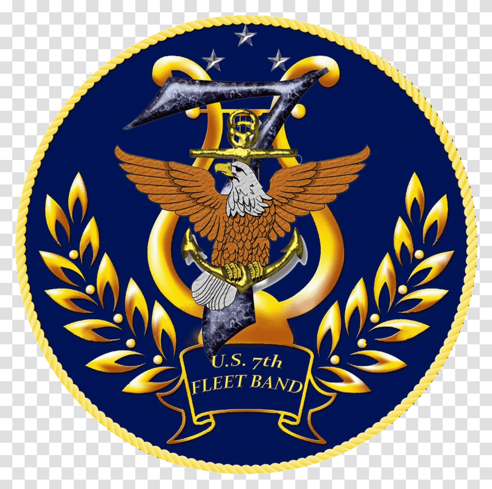 A Hi Res Copy Of The Logo Us Navy Seventh Fleet Band, Emblem, Trademark, Bird Transparent Png