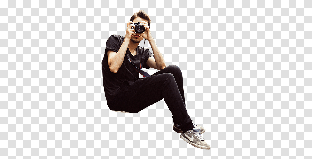 A Hipster Looking Man Is Seated Person Sitting, Human, Photography, Clothing, Apparel Transparent Png