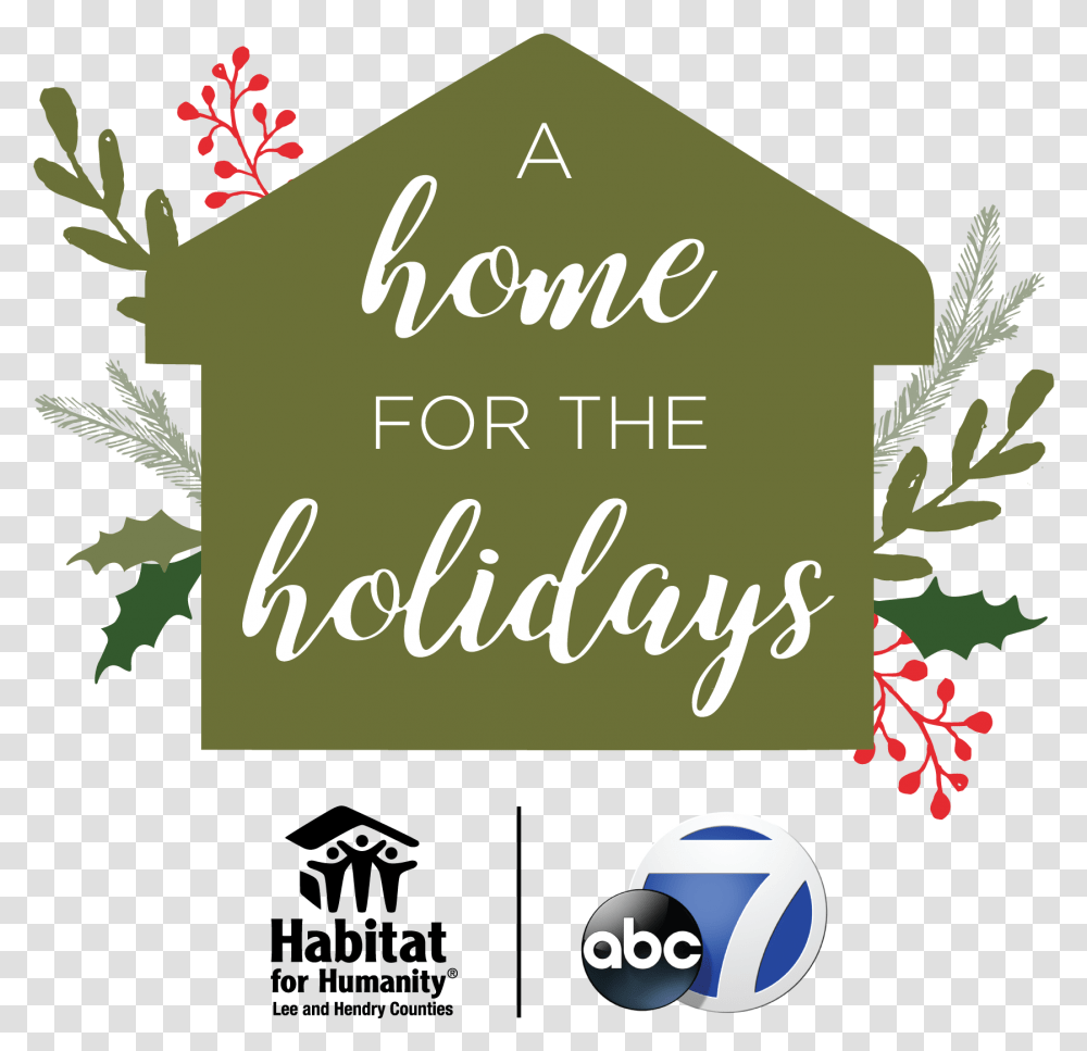 A Home For The Holidays 2018 Habitat For Humanity, Label, Text, Potted Plant, Vase Transparent Png