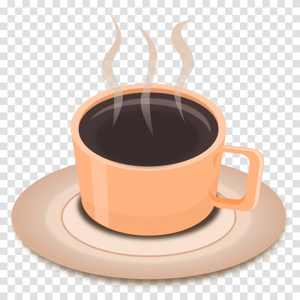 A Hot Cup Of Tea Or Coffee Hot Tea Cup Clipart, Coffee Cup, Saucer, Pottery, Birthday Cake Transparent Png