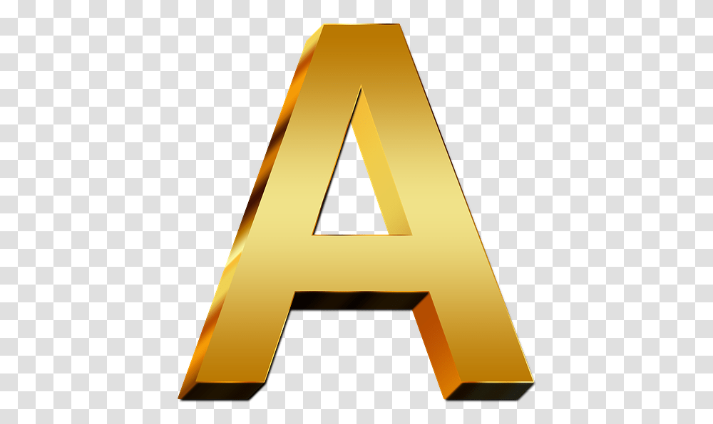 A Image 9 Letra A Color Dorado, Text, Lamp, Alphabet, Triangle Transparent Png