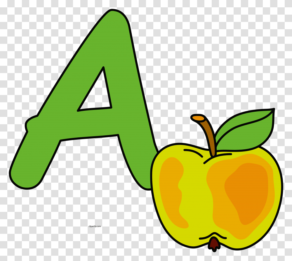 A Is For Apple Clipart Apple Clipart, Plant, Food, Vegetable, Text Transparent Png