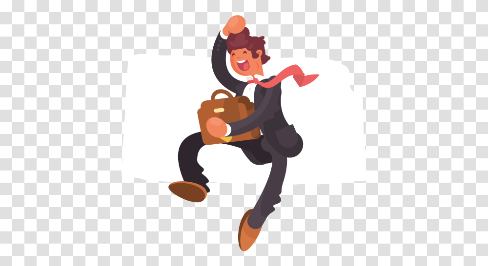A Jumping Businessman In Front Of An Outline Of Kansas Business, Dance, Performer, Leisure Activities, Ninja Transparent Png