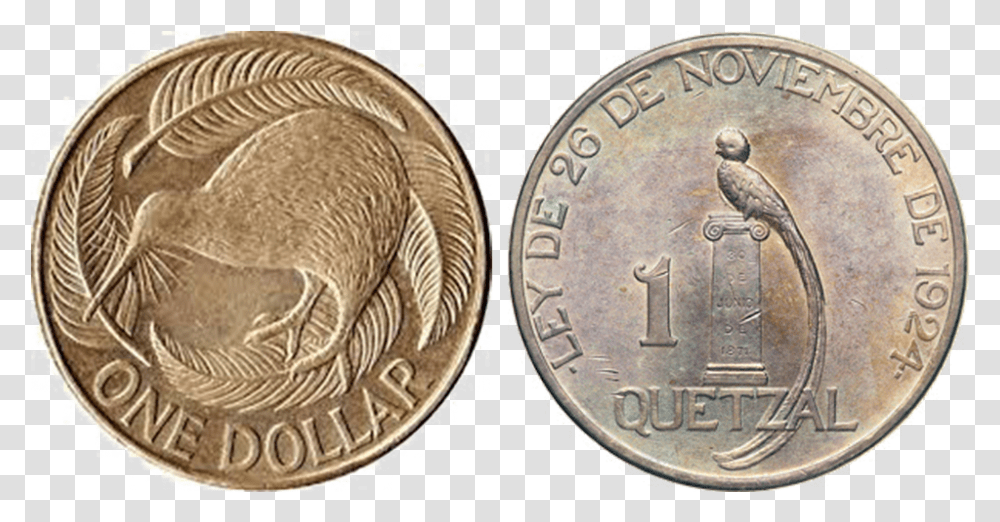 A Kiwi And A Quetzal, Dime, Coin, Money, Clock Tower Transparent Png