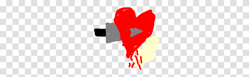 A Knife Cuts Through A Bleeding Heart Drawing, Hand, Person, Human Transparent Png