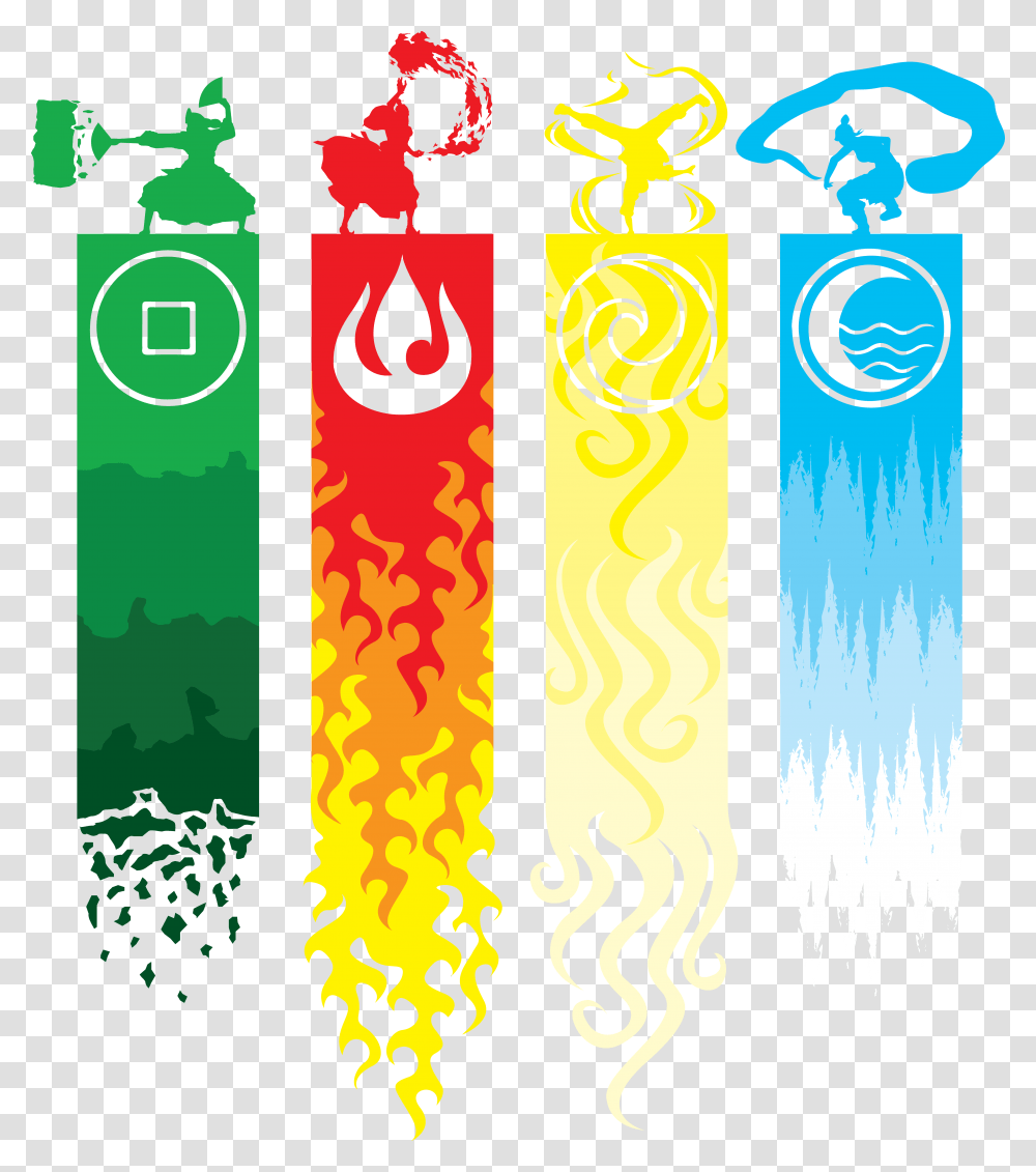 A Lenda De Aang Elementos Grtis Avatar Earth Fire Water Air, Graphics, Floral Design, Pattern, Clothing Transparent Png
