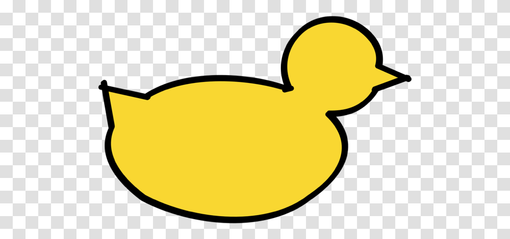 A Line Art Yellow Duck Duck, Silhouette, Animal, Plant, Bird Transparent Png