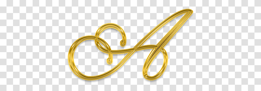 A Litera Letter Gold Monogram Decor Golden Letter, Scissors, Blade, Weapon, Weaponry Transparent Png