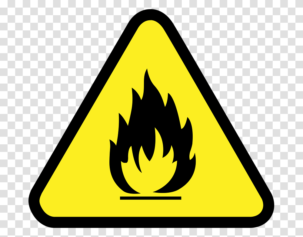 A Local Man Was Injured In A Flash Explosion From The Risk Of Fire Sign, Triangle, Flame, Road Sign Transparent Png