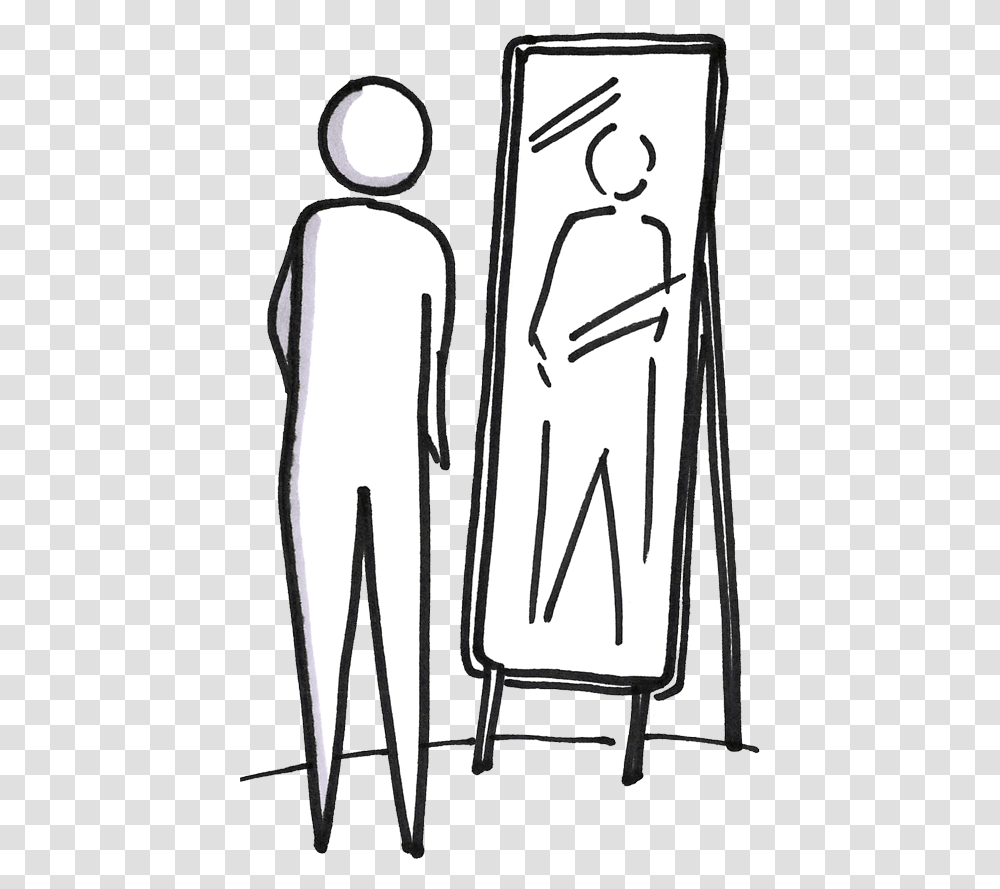 A Look In The Mirror Sketch, Cutlery, Fork, Spoon, Cowbell Transparent Png