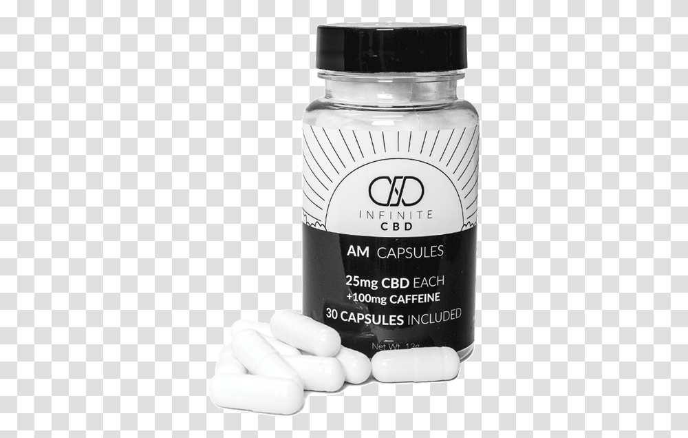 A M Capsules Cafeina Capsulas, Medication, Pill, Jar, Shaker Transparent Png