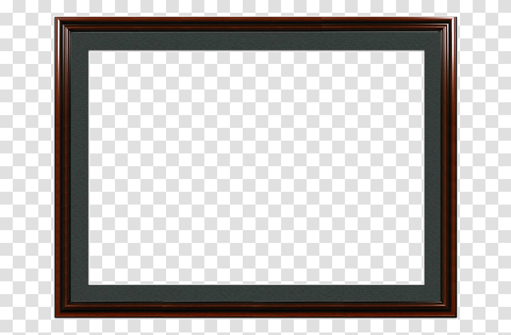 A Mahogany Picture Frame With Black Mat Blank Wall Frame, Monitor, Screen, Electronics, Display Transparent Png