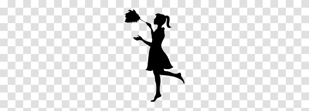 A Maid Lol Silhouettes Cleaning Clean House, Person, Human, Dance Pose, Leisure Activities Transparent Png