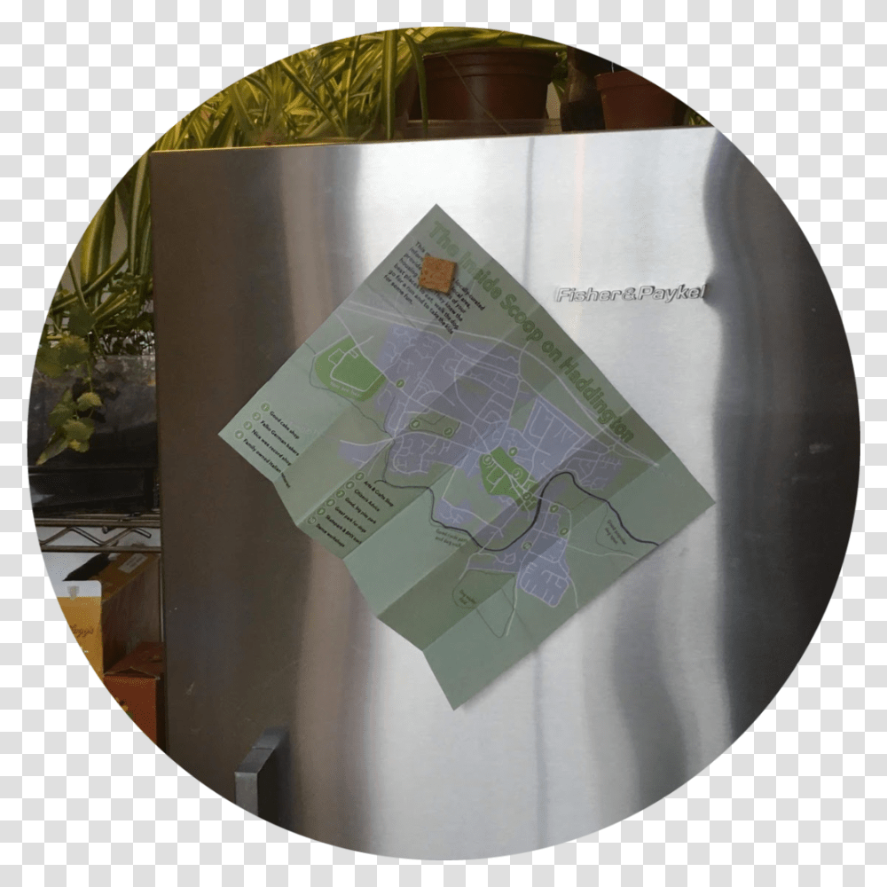 A Map Pinned To A Fridge By A Magnet Circle, Box, Metropolis, Building, Poster Transparent Png
