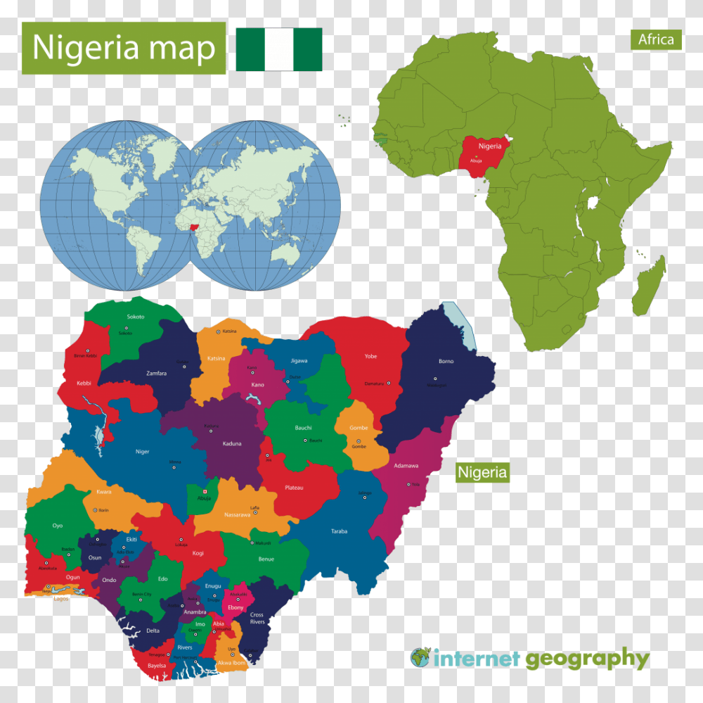 A Map To Show The Location Of Nigeria Largest Ocean In Nigeria, Diagram, Plot, Atlas, Poster Transparent Png