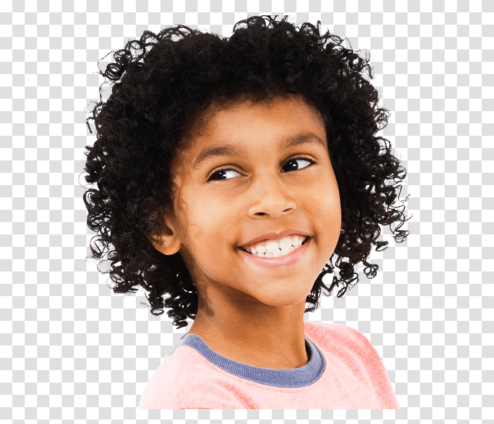 A Middle School Kid With Curly Black Hair Smiling Smiling Child, Face, Person, Human, Girl Transparent Png