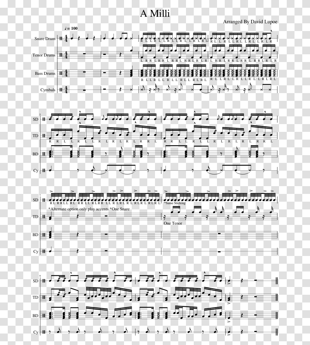 A Milli Cadence Lil Wayne Virtuous Pope Piano Sheet Music, Gray, World Of Warcraft Transparent Png