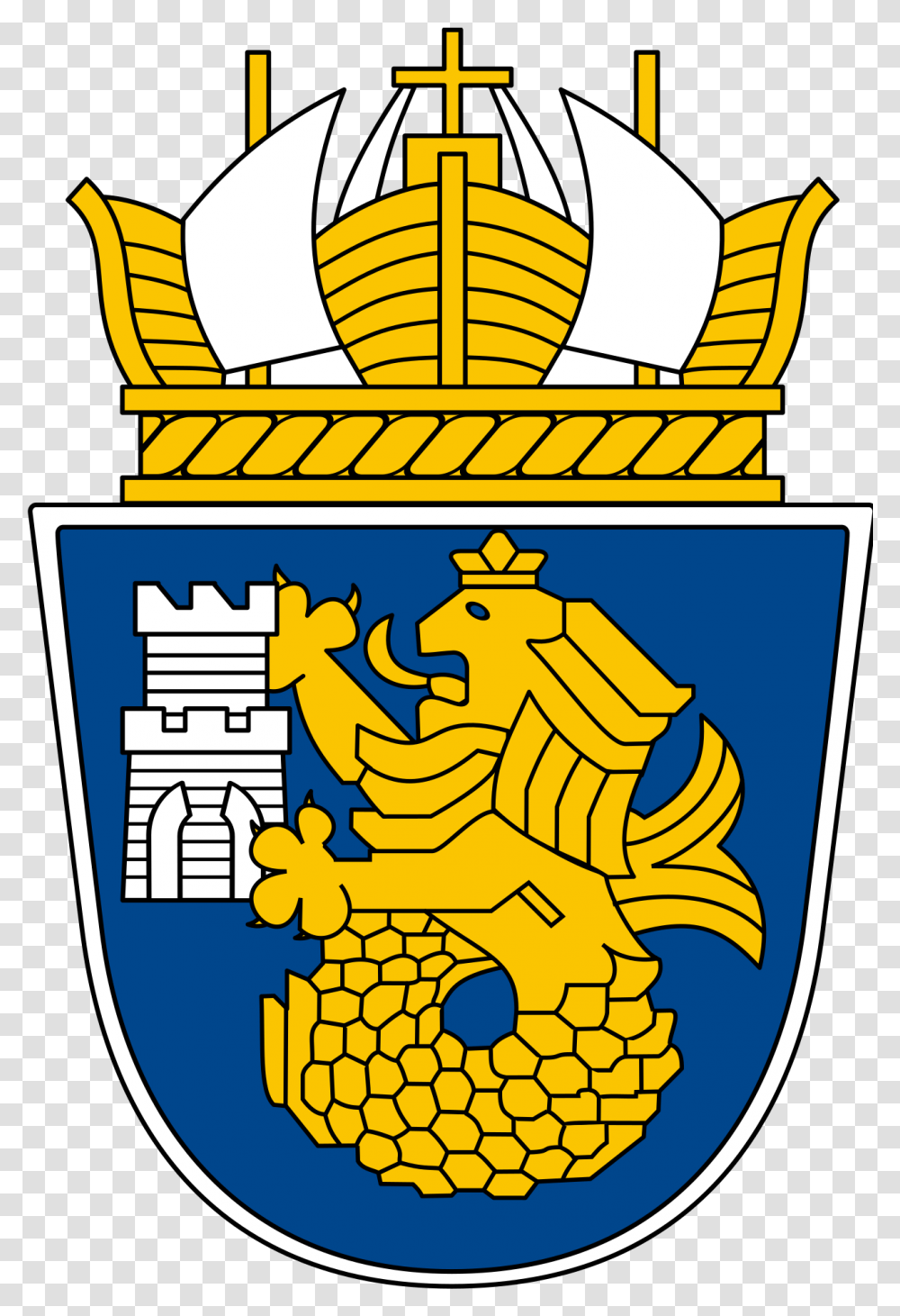A Naval Crown In The Coat Of Arms City Burgas Burgas Flag, Armor, Symbol, Shield Transparent Png