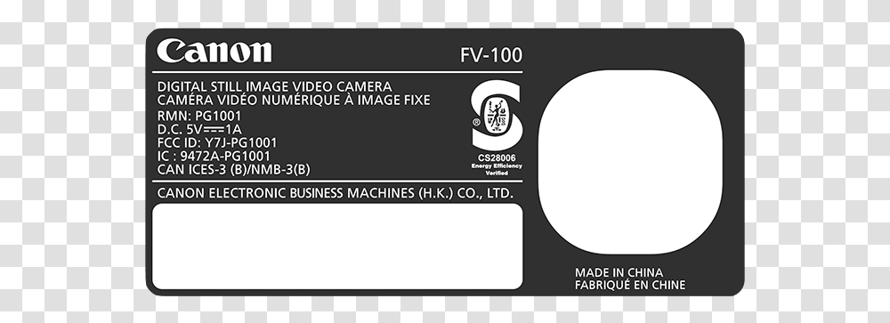 A New Camera Appears For Fcc Certification Likely Canon, Label, Paper, Driving License Transparent Png