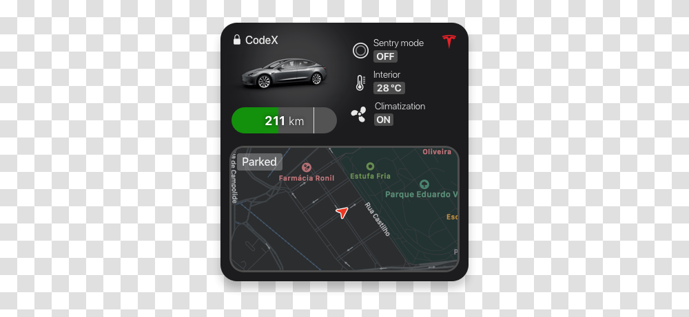 A New Concept For The Tesla Widget Next Ios Version Language, Text, Car, Transportation, Electronics Transparent Png