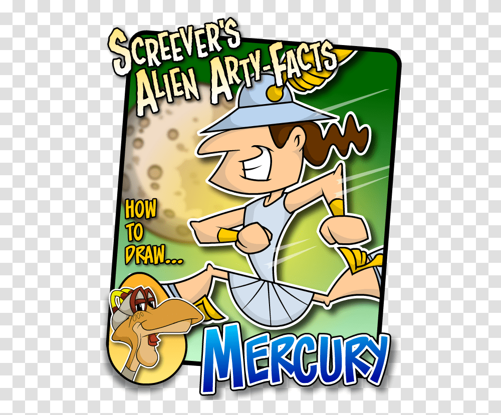 A New Screever S Alien Arty Facts Cartoon, Poster, Advertisement, Crowd Transparent Png