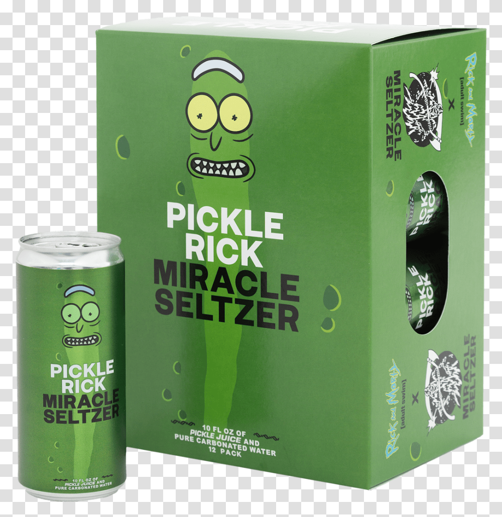 A New 'pickle Rick Miracle Seltzer' Just Launched As Nod Cardboard Packaging, Tin, Can, Box, Beer Transparent Png