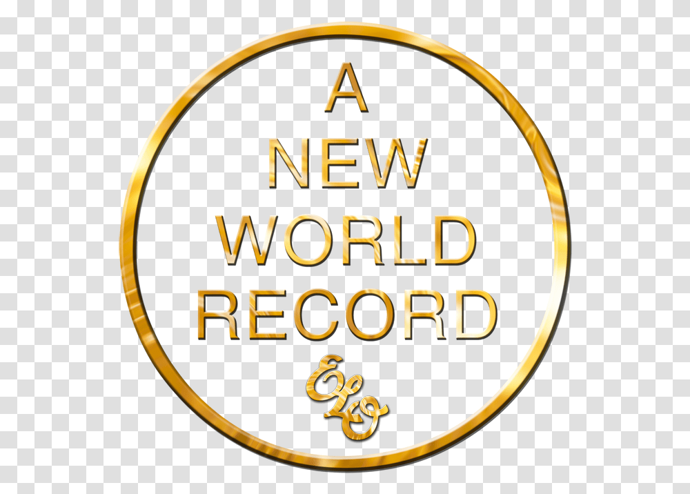 A New World Record Circle, Word, Gold, Logo Transparent Png