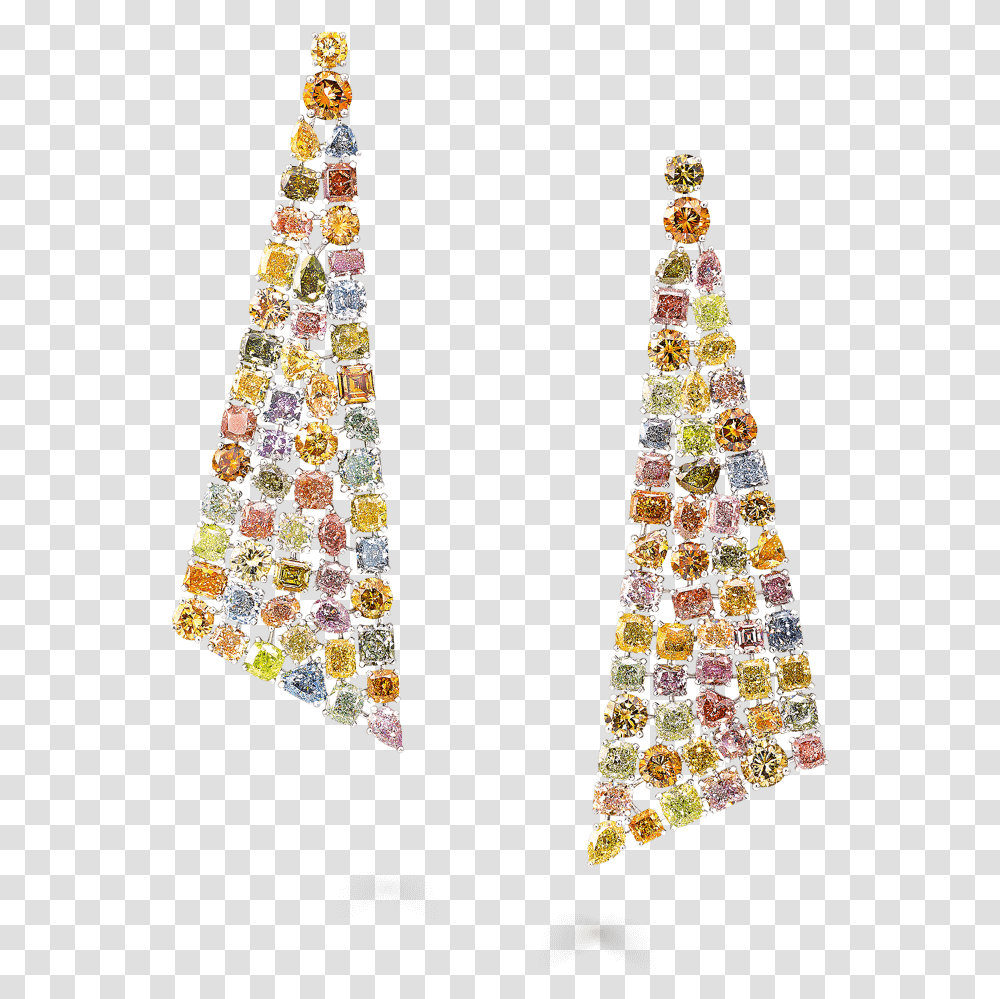 A Pair Of Graff Multi Colour Diamond High Jewellery Christmas Tree, Accessories, Accessory, Jewelry, Bead Necklace Transparent Png