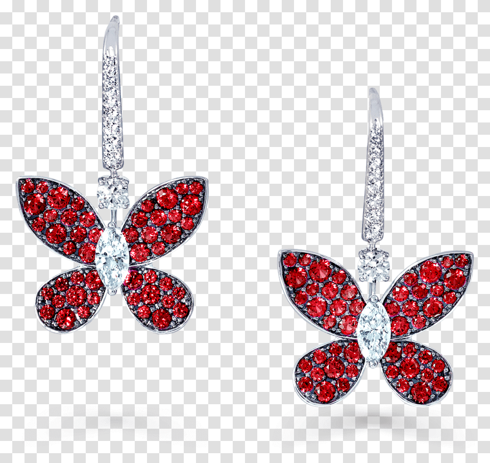 A Pair Of Graff Pav Butterfly Drop Earrings Pave Set Graff Pave Butterfly Earrings, Accessories, Accessory, Jewelry, Brooch Transparent Png