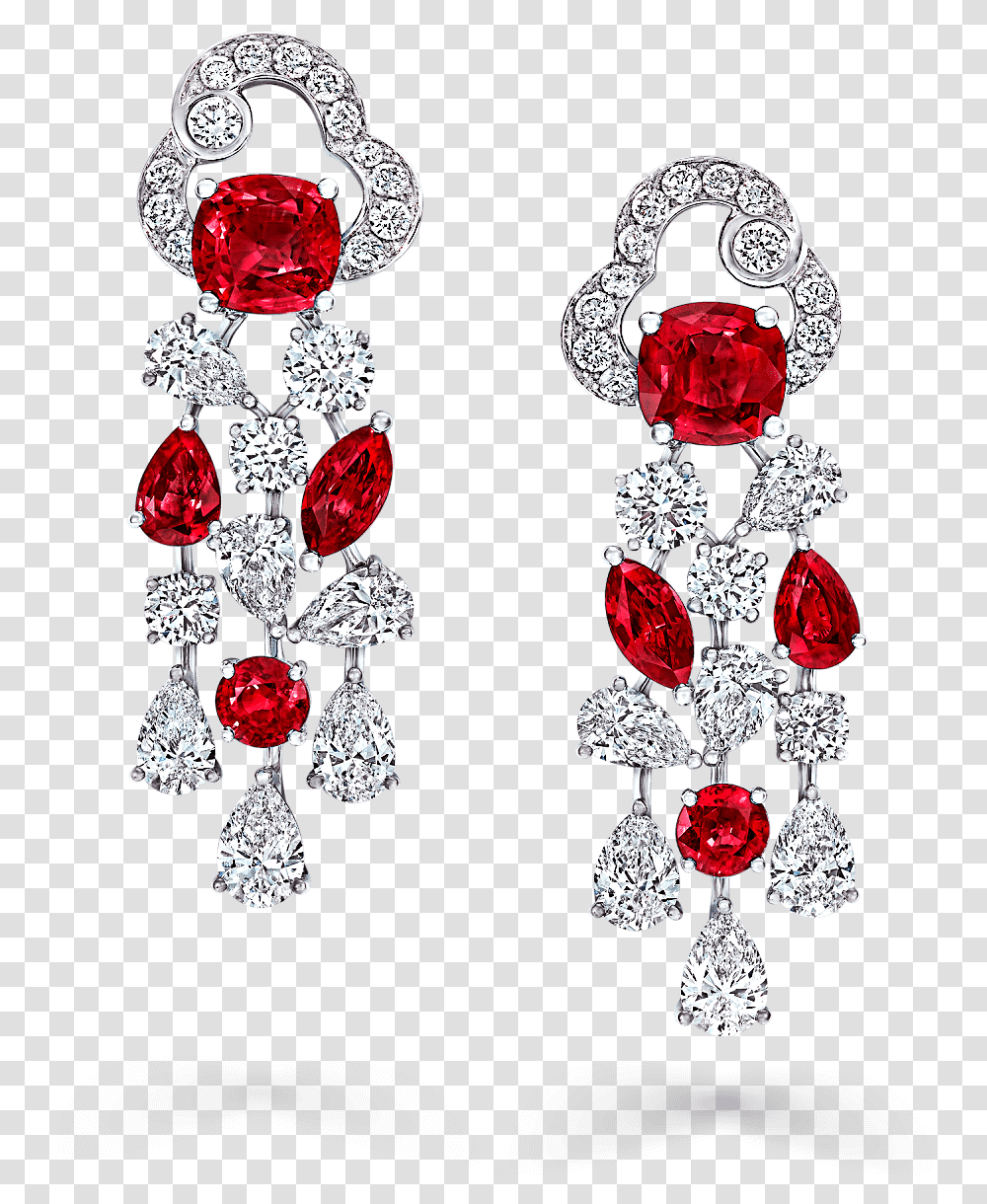 A Pair Of Graff Rubies And Diamonds Nuage Earrings Graff Diamonds Earrings 2018, Accessories, Accessory, Jewelry Transparent Png