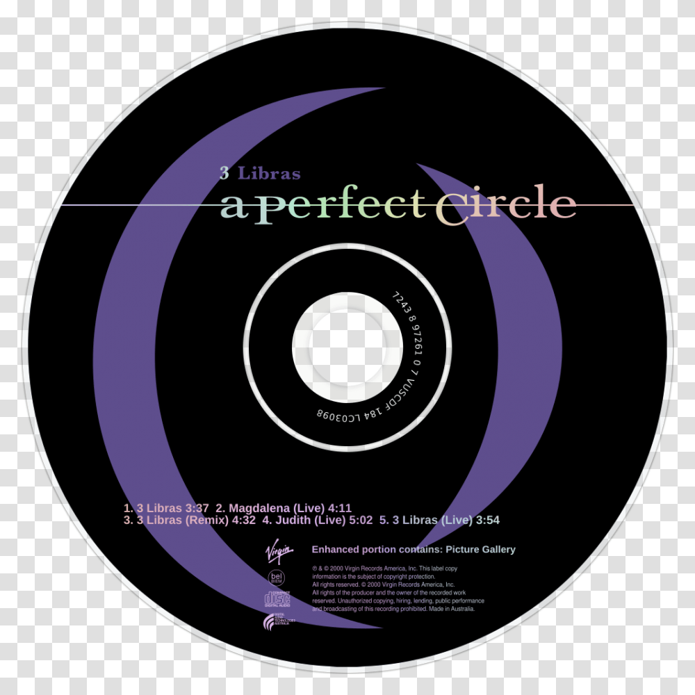 A Perfect Circle 3 Libras Cd Disc Image Perfect Circle, Disk, Dvd Transparent Png
