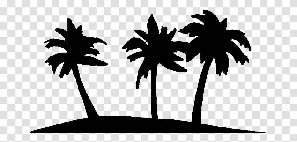 A Perfect World Black And White Palm Trees Clipart, Plant, Blackboard, Handwriting Transparent Png