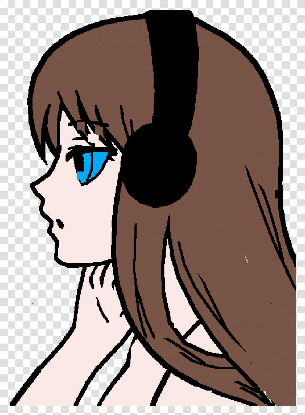 A Person Listen To Music Clipart Download Anime Girls Easy, Hair, Electronics, Comics, Book Transparent Png
