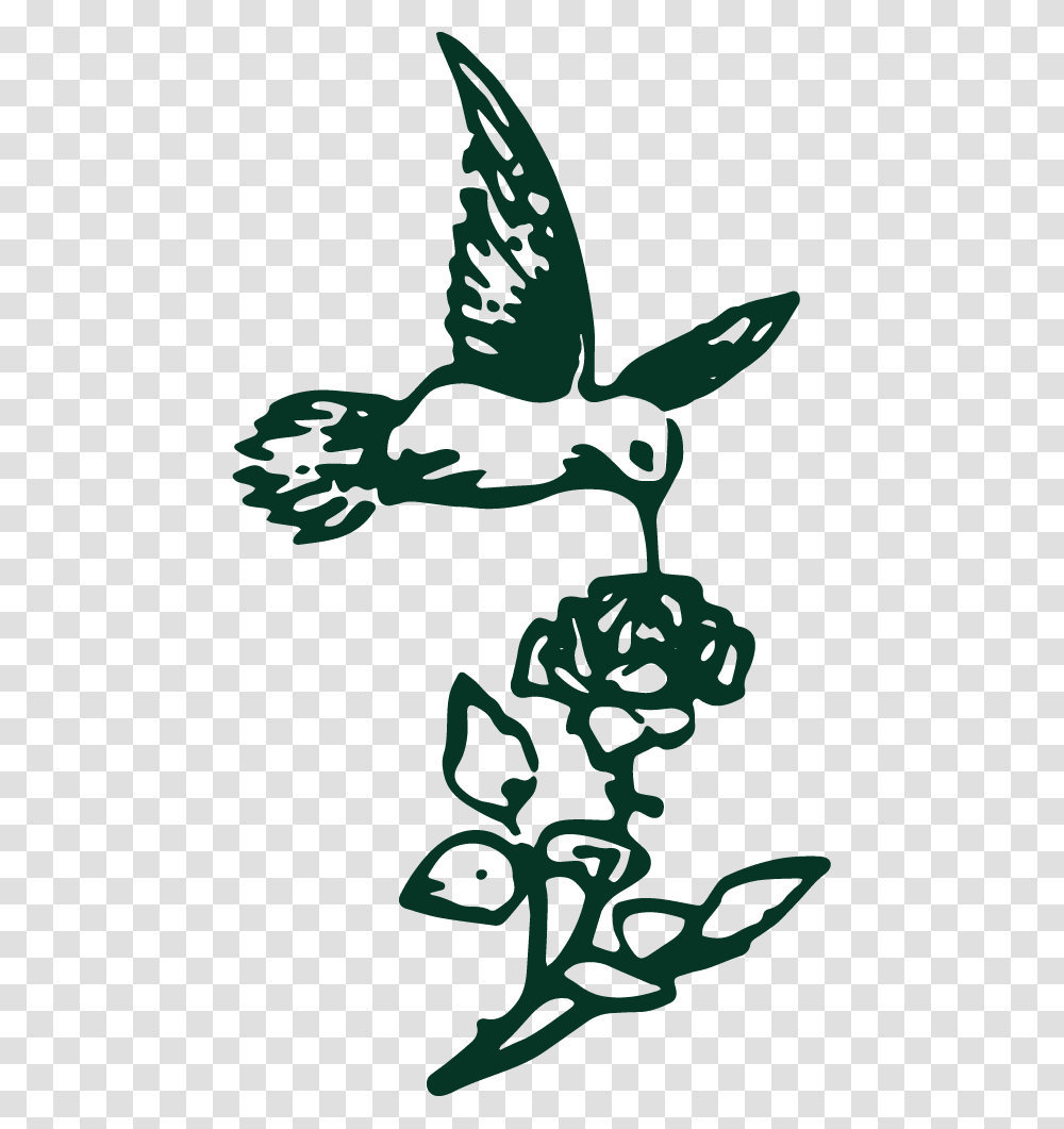 A Petal Pusher Illustration, Green, Plant, Bird Transparent Png