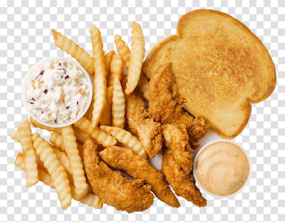 A Photo Of Guthrie S Original Chicken Finger Box Guthrie's Box, Bread, Food, Egg, Fries Transparent Png