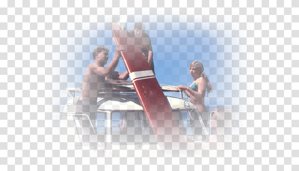 A Photograph Of A Group Of Young People Lifitng A Surfboard, Person, Water, Shorts Transparent Png