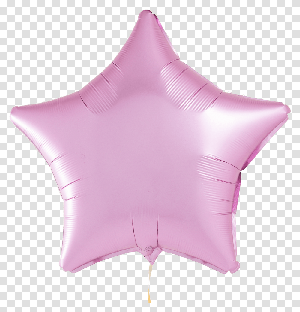 A Photograph Of Flamingo Pink Foil Star Balloon Cushion, Pillow, Star Symbol, Blouse Transparent Png